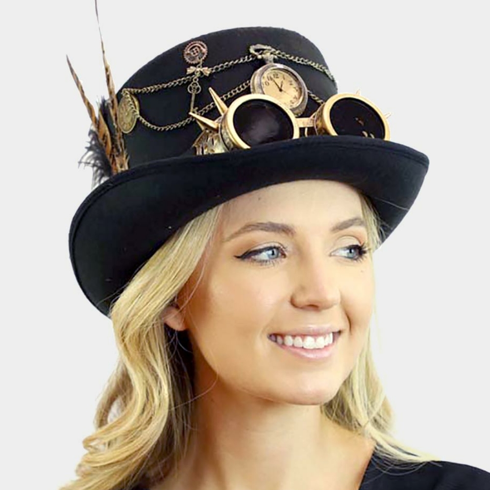 Steampunk Spike Goggle Hat